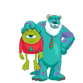 😏 a040b498 Mike Wazowski Monsters, Inc. Mike Wazowski, Sulley, Monster Inc, Natal, Disney, kartun, monster telegram sticker