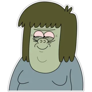 ☺️ 01fe0a21 Muscle Man Regular Show dessin animé, Regular Show, Muscle Man, personnage, animation, humour telegram sticker