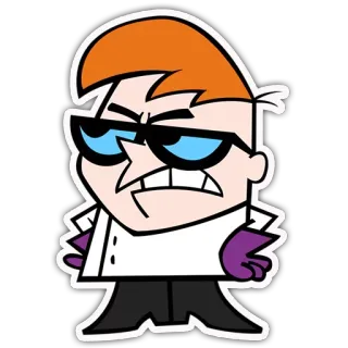 😡 27bda1df Dexter Dexter's Laboratory Dexter, dessin animé, Dexter's Laboratory, animé, scientifique, en colère telegram sticker