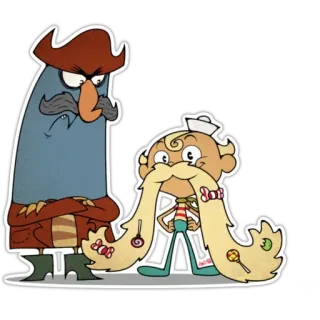 😒 28210f6e dessin animé, autocollant, Candied Island, Flapjack, personnage telegram sticker