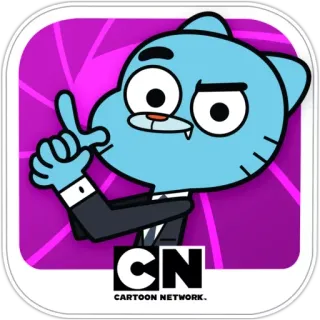 🔫 2fed5572 Gumball Watterson The Amazing World of Gumball CN CARTOON NETWORK. dessin animé, chat, série TV, animation, CN, Cartoon Network telegram sticker