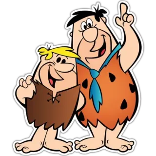 👆 49cc6e41 Fred Flintstone The Flintstones dessin animé, pierrafeu, fred, barney, personnages, animé telegram sticker