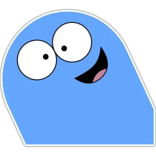 😜 4f533c93 Blooregard Q. Kazoo Foster's Home for Imaginary Friends Dessin animé, Bleu, Personnage, Animé, Bloo telegram sticker