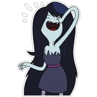 😂 82b0bc3f Marceline Adventure Time dessin animé, vampire, Marceline, Adventure Time, autocollant telegram sticker
