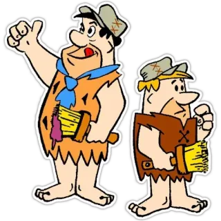 👍 9b20521b dessin animé, personnages, âge de pierre, les pierrafeu telegram sticker