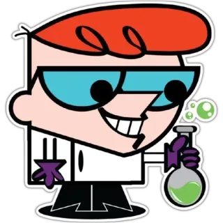 ⚗ 9bbd0a68 Dexter Dexter's Laboratory dessin animé, scientifique, labo, Cartoon Network, Dexter, laboratoire telegram sticker