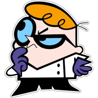 🤔 ed5d4bbf Dexter Dexter's Laboratory Dessin animé, Personnage, Le Laboratoire de Dexter, Dexter, Scientifique, Drôle telegram sticker