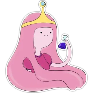 ⚗ ee61da76 Princess Bubblegum Adventure Time dessin animé, princesse, chewing-gum, Adventure Time telegram sticker
