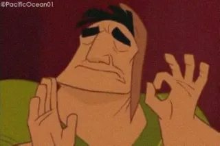 👌 770e7f85 Kuzco The Emperor's New Groove keizer kuzco, kuzco, perfect, oké, disney, tekenfilm telegram sticker