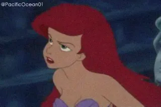 😒 95d54f8c Ariel The Little Mermaid cartoon, Disney, zeemeermin, animatie telegram sticker
