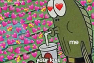 😍 9af771db me your love liefde, harten, genegenheid, schattig, vis, meme telegram sticker