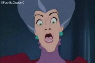 😱 9ed7b0ce Lady Tremaine Cinderella assepoester, disney, lady tremaine, cartoon, schurk, geschokt telegram sticker