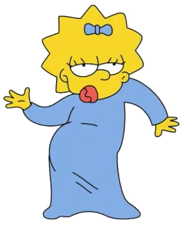 😏 50a47d82 Maggie Simpson The Simpsons Maggie Simpson, Simpsons, Baby, Cartoon, Animation, Figur telegram sticker