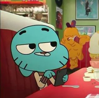 ❤️ 659a698e Gumball The Amazing World of Gumball カートゥーン, アニメ, ガンボール, 猫, 電話 telegram sticker