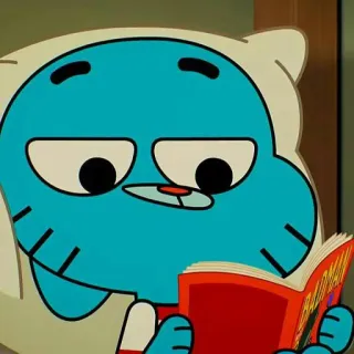 🎒 922e20c9 Gumball The Amazing World of Gumball アニメ, 読書, ガムボール, おかしなガムボール, キャラクター, 面白い, 猫 telegram sticker