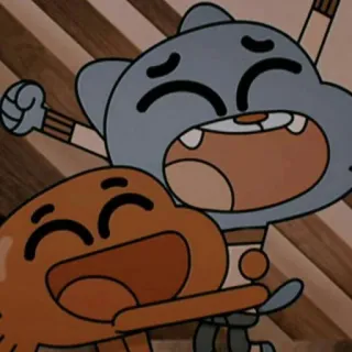 🎒 b49cfb64 Gumball The Amazing World of Gumball アニメ, 面白い, アニメーション, ガンボール, おかしなガムボール, 友情 telegram sticker