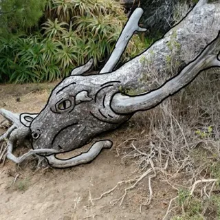 😄 671cf88f 용, 자연, 나무, 조각, 미술, 판타지 whatsapp sticker