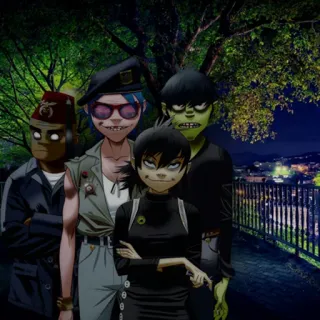 😜 a5b003fa gorillaz, 만화, 음악, 밴드, 가상 밴드, 2D, 머독 니칼스, 누들, 러셀 홉스 whatsapp sticker