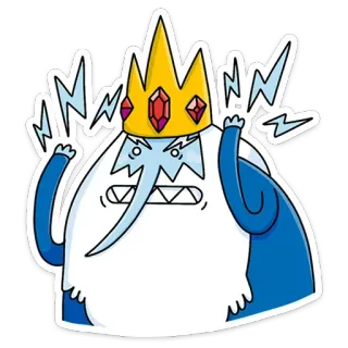 🤬 44dfd637 Ice King Adventure Time Ijskoning, Adventure Time, cartoon, personage, animatie whatsapp sticker