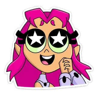 🤩 4982e54a Starfire Teen Titans Go! Starfire, Teen Titans, Cartoon, Superheld, DC Comics whatsapp sticker