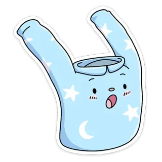 😱 702c17df Cartoon, Personage, Tas, Sterren, Maan, Kawaii whatsapp sticker