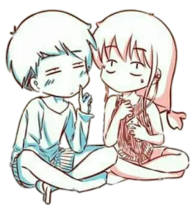 👫 7ec907b9 卡通, 插画, 情侣, 爱, 可爱, 浪漫, 关系 telegram sticker