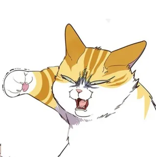 🐈 095463ec 猫, 动物, 卡通, 搞笑, 插图, 表情包 telegram sticker