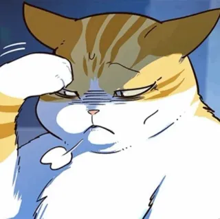 🐈 b4a2b4c0 猫, 表情包, 动物, 插画, 卡通, 可爱, 表情 telegram sticker