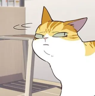 🐈 fde10a78 猫, 橘猫, 卡通, 搞笑, 表情包, 困惑, 不满 telegram sticker