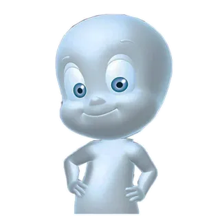 😌 940ec40a Casper fantasma, cartone animato, amichevole, carino, Casper, animazione telegram sticker