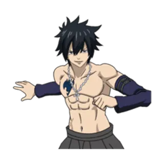 👱 1922e66d Gray Fullbuster Fairy Tail Anime, Manga, Fairy Tail, Gray Fullbuster, Eismagier, Charakter, Sticker whatsapp sticker