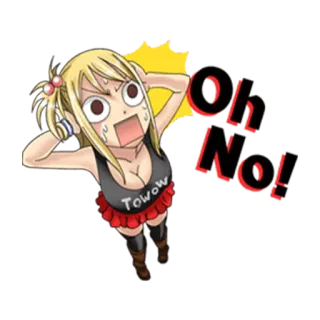 🙅 487fe697 Oh No! Anime, Schockiert, Überrascht, Oh nein, Cartoon whatsapp sticker