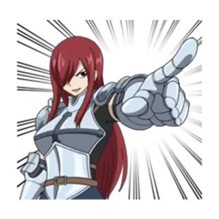 👉 6bda7bb1 Erza Scarlet Fairy Tail Anime, Erza Scharlachrot, Fairy Tail, Magier, Rüstung, Charakter, Cartoon whatsapp sticker