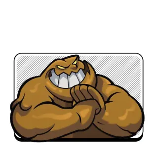 😆 543311cf Clayface DC Comics, суперзлодей, монстр, мультфильм, злодей, комиксы whatsapp sticker