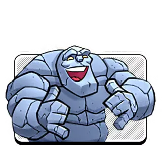 😏 8e3d9169 мультфильм, камень, скала, персонаж, большой палец вверх, большой палец вниз whatsapp sticker