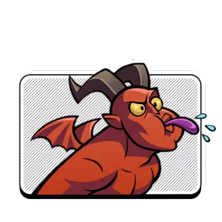 😛 c82166b6 дьявол, демон, мультфильм, бес, монстр, рога, язык whatsapp sticker