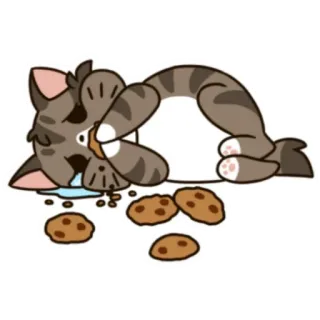 😭 8006ccc0 kat, koekje, schattig, dier, cartoon telegram sticker