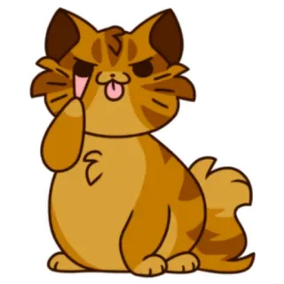 😝 b82a1b6f kat, dier, gebaar, middelvinger, beledigend telegram sticker