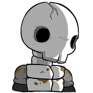 ☠️ a73319c1 โครงกระดูก, แตก, ตัวละคร, สีเทา, การ์ตูน telegram sticker