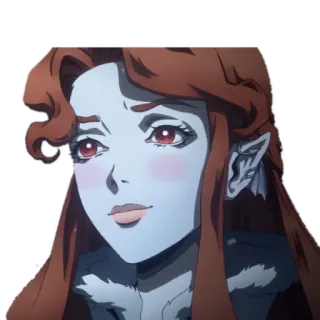 🙂 0ffa3925 animated, female, woman, elf, character, cartoon telegram sticker