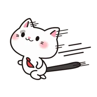 🏃 7f54d00c gato, pegatina, lindo, gato blanco, corbata whatsapp sticker