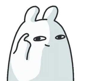 🐰 20ab9a36 cartoon, character, animal, humor, gesture telegram sticker