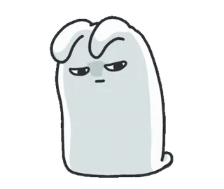 🐰 825f435b cartoon, cute, character, ghost, angry telegram sticker