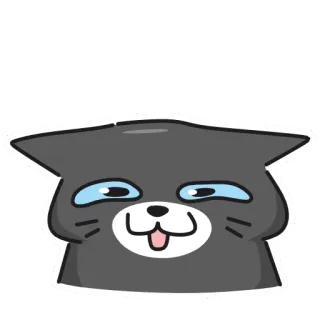 😝 416857c9 chat, dessin animé, mignon, animal, animal de compagnie, autocollant telegram sticker