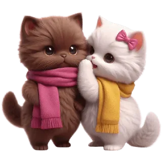 🥹 3cd3929a gatti, gattini, animali, carino, sciarpe, fiocchi, kawaii telegram sticker