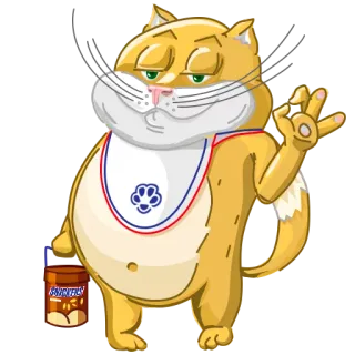 👌 756eb1b5 Katze, okay, lustig, Tier, Haustier, Cartoon whatsapp sticker