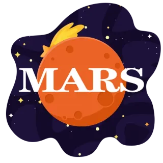🚀 d0bc72a0 MARS Mars, Planet, Weltraum, Astronomie, Sonnensystem, Wissenschaft whatsapp sticker