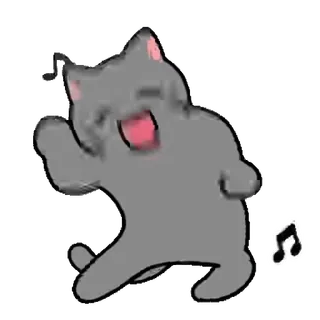 ❤️ 05732565 고양이, 노래, 음악, 만화, 동물, 춤, 귀여운 telegram sticker