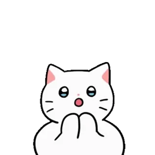 ❤️ c80891a7 고양이, 스티커, 귀여운, 동물, 애원, 흰색 telegram sticker