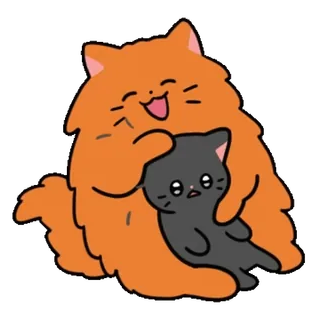 ❤️ cafec56b 고양이, 새끼 고양이, 귀여운, 보송보송한, 애완 동물, 동물, 만화 telegram sticker